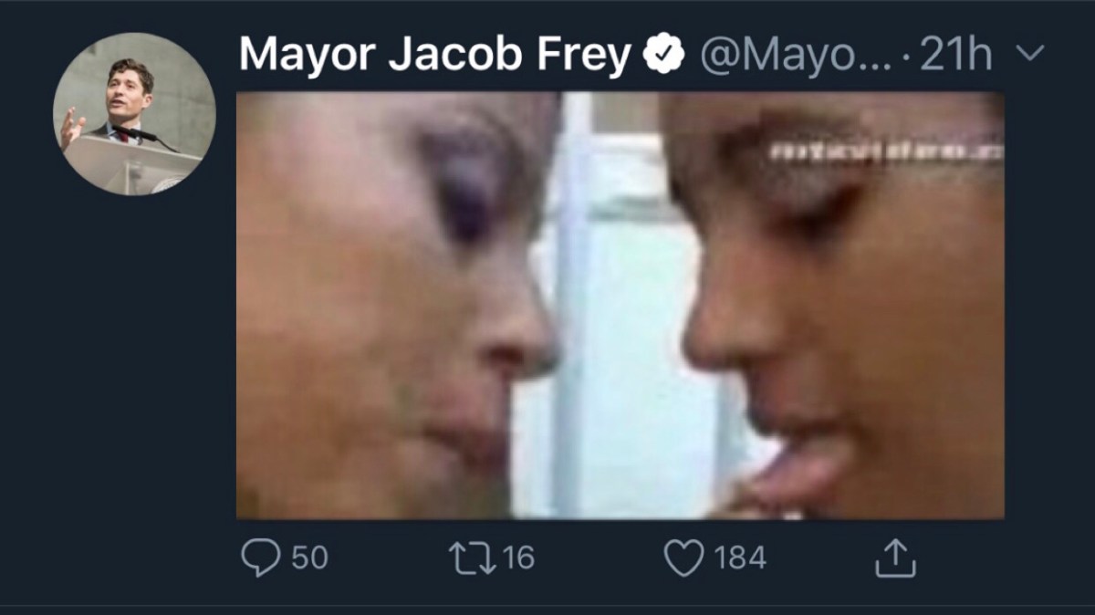 Mayor Frey Tweets Photo Of 2 Girls 1 Cup To Distract From Police&nbsp;Violence