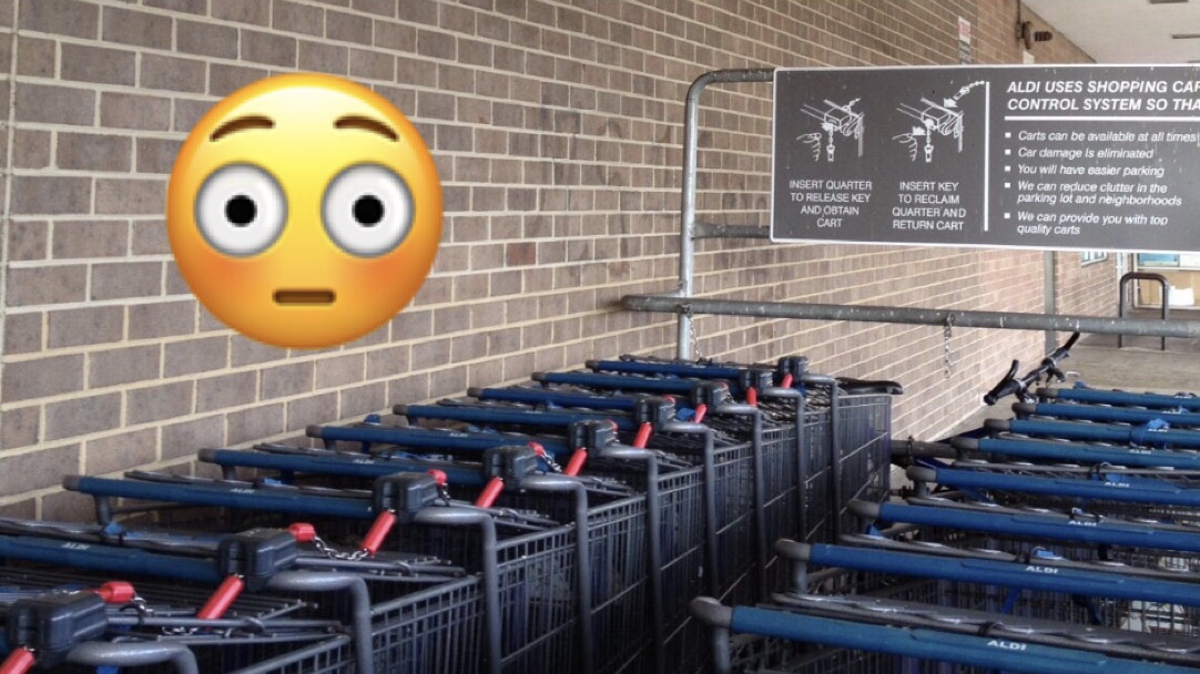 ALDI Shopping Cart Worried About Coin&nbsp;Shortage