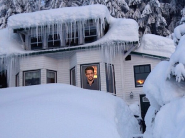 Edward Snowden Gets Snowed&nbsp;In